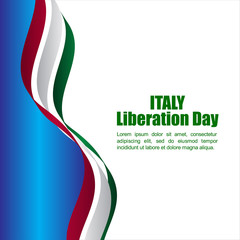 Italy Liberation Day Vector Template Design Illustration