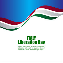 Italy Liberation Day Vector Template Design Illustration