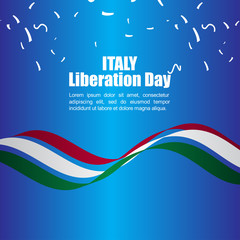 Fototapeta premium Italy Liberation Day Vector Template Design Illustrations day 2