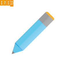 Blue Pencil icon vector.  note Pencil drawing icon vector eps10.