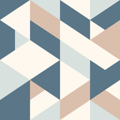 Decorative Scandinavian geometric modern pattern for the background, tile and textiles. It is assembled from modular parts. Vector. Seamless.