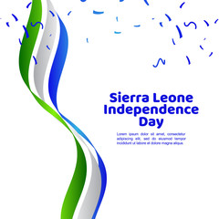 Sierra Leone Independence Day Vector Template Design Illustration