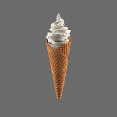 Creamy and Wafle Horn 3D render footage