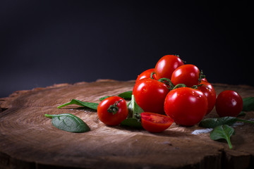 Red, ripe and fresh tomatoes.