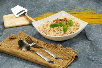 delicious carbonara pasta