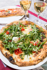 Italian pizza with arugula