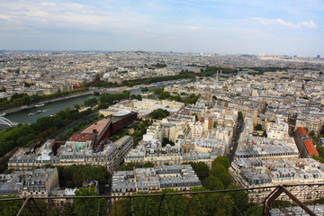Obraz premium aerial view of paris from eiffel tower