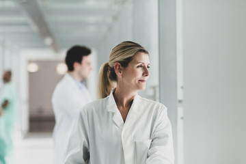 Portrait of confident female Doctor in Hospital