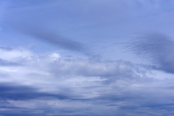 Air clouds in the blue sky various .