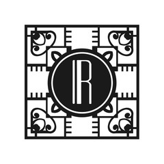 Art Deco Modern monogram
