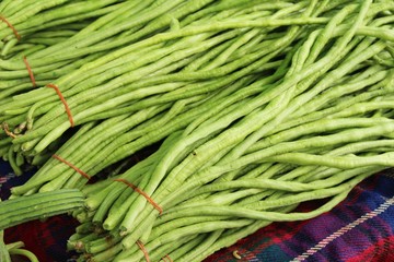 Long bean for cooking at street food