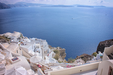 La splendida Santorini nell'Isola della Grecia 