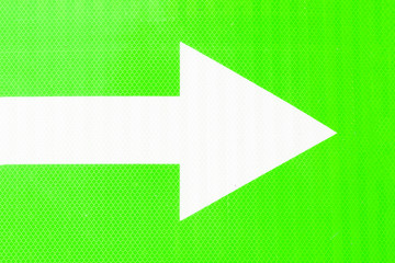 Sports shoes on road with yellow arrow line and vintage tone. soft focus .