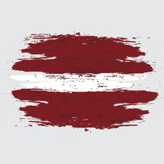 Grunge Flag of Latvia. Latvia flag with grunge texture.Vector illustration.