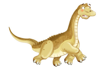 cartoon dinosaur diplodocus apatosaurus illustration for children