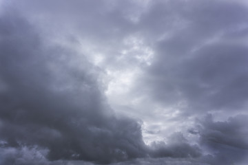 The gray cloud large majestic nebulosity ominous rain .