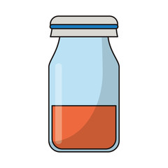 Juice glass bottle isolated