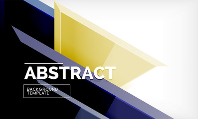 Tech futuristic geometric 3d shapes, minimal abstract background