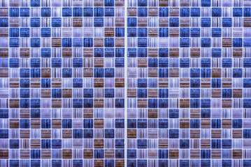 Mosaic tiles in the interior of the bathroom. Background of a ceramic mosaic tile.