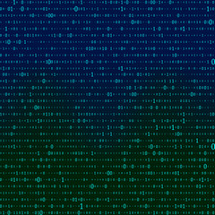 Abstract Matrix Background. Binary Computer Code. Coding. Hacker concept. Vector Background Illustration.