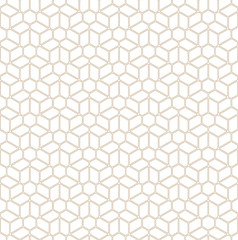 Simple seamless geometric ornament .Average thickness lines.Golden color.