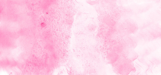 Abstract watercolor background hand-drawn on paper. Volumetric smoke elements. Pink color. For design, web, card, text, decoration, surfaces.