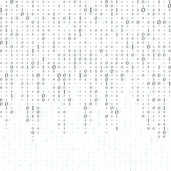 Abstract Matrix Background. Binary Computer Code. Coding. Hacker concept. Vector Background Illustration.
