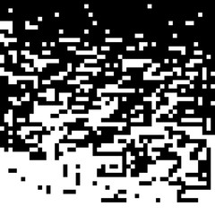 Blue and white pixel background. Snow. Vector illustration for your graphic design.