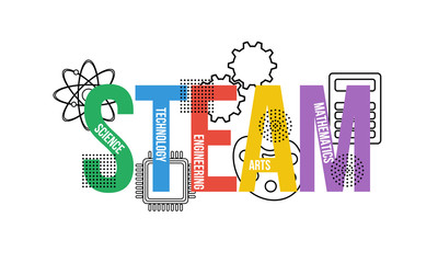 STEAM - science, technology, engineering, arts, mathematics. Education concept