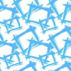 Blue Abstract seamless background Geometric square texture Wrapping paper design