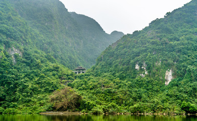 Fototapeta na wymiar Trang An Scenic Landscape Complex in Vietnam
