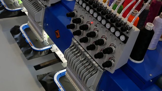 Textile - Professional and industrial embroidery machine.