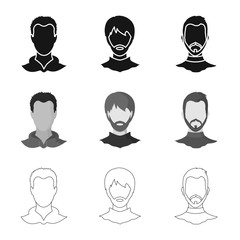 Vector illustration of professional and photo symbol. Collection of professional and profile stock vector illustration.