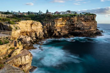 Selbstklebende Fototapeten rocky cliffs at eastern suburbs sydney © David Gallo