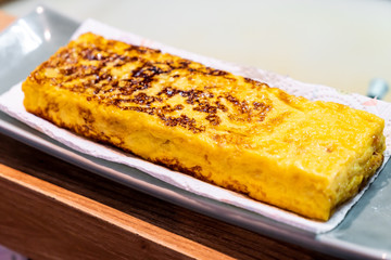 Tamagoyaki Japanese rolled or sweet egg roll