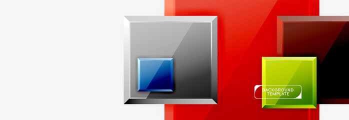 Fototapeta premium Abstract square composition for background, banner or logo