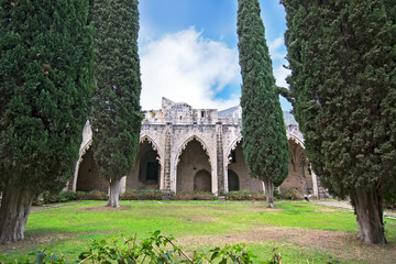 Fototapeta na wymiar Bellapais Abbey in Northern occupied Cyprus - Bellapais monastery 