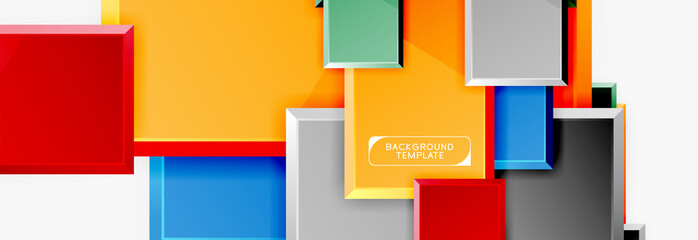 Minimal square banner abstract background