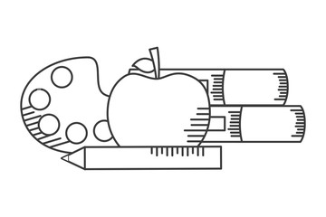apple books palette color school supplies