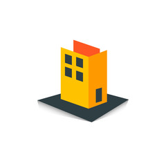 Building Home. Real Estate Design Logo - Vector