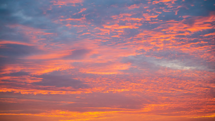 Beautiful sky cloud in sunset