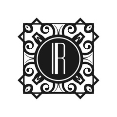 Art Deco Modern monogram