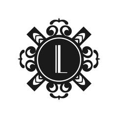 Art Deco Modern monogram