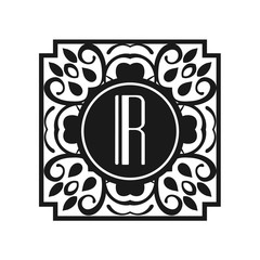 Art Deco Modern monogram