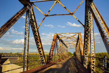 Old steel bridge in South African Free State province