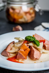 Czech pickled sausages