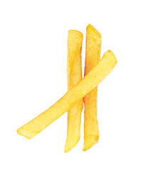 french fries on white