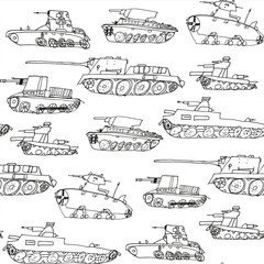 Military transport pattern with a tank