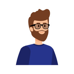 young man with beard character