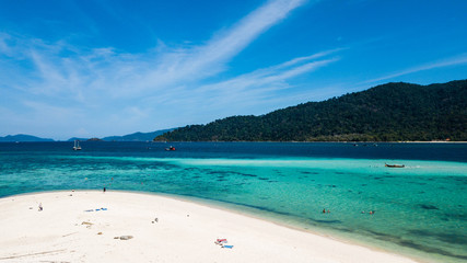 Crystal water and white beach in Koh Lipe in Satun, Southern Thailand